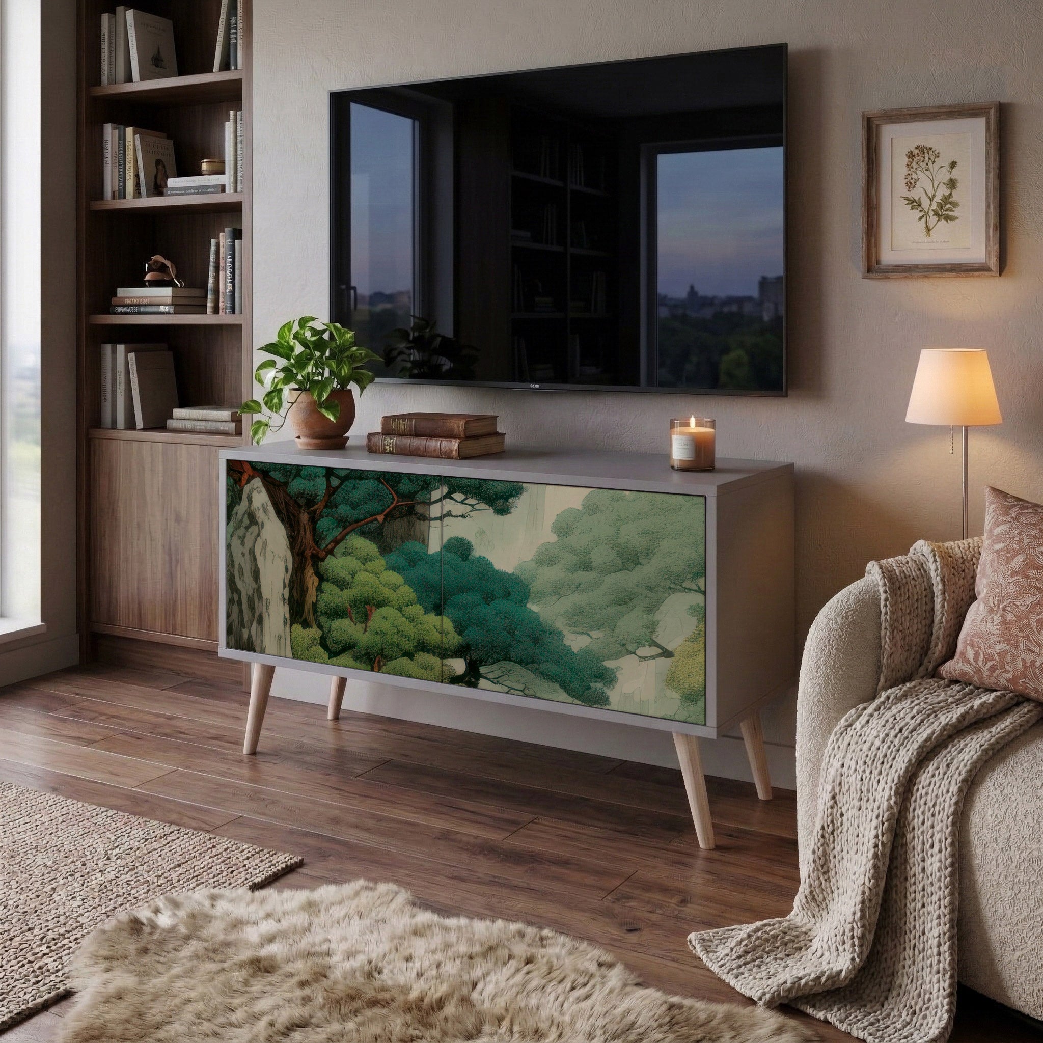 VERDURE ABYSS Kompaktní dvoudveřový TV stolek