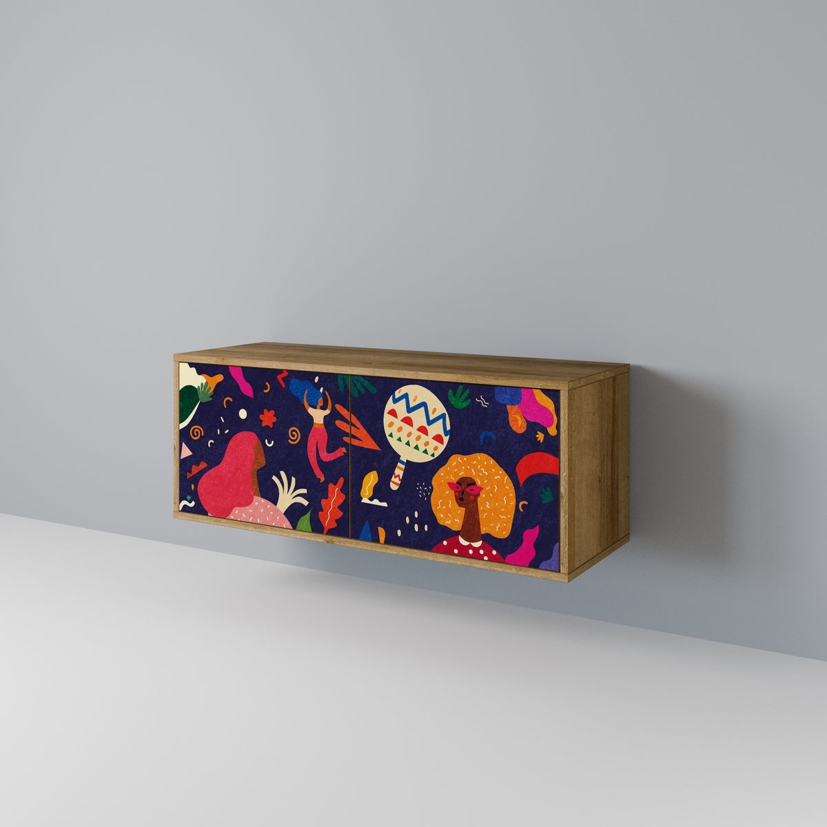 FESTIVE PLEASURES Kompaktní dvoudveřový TV stolek