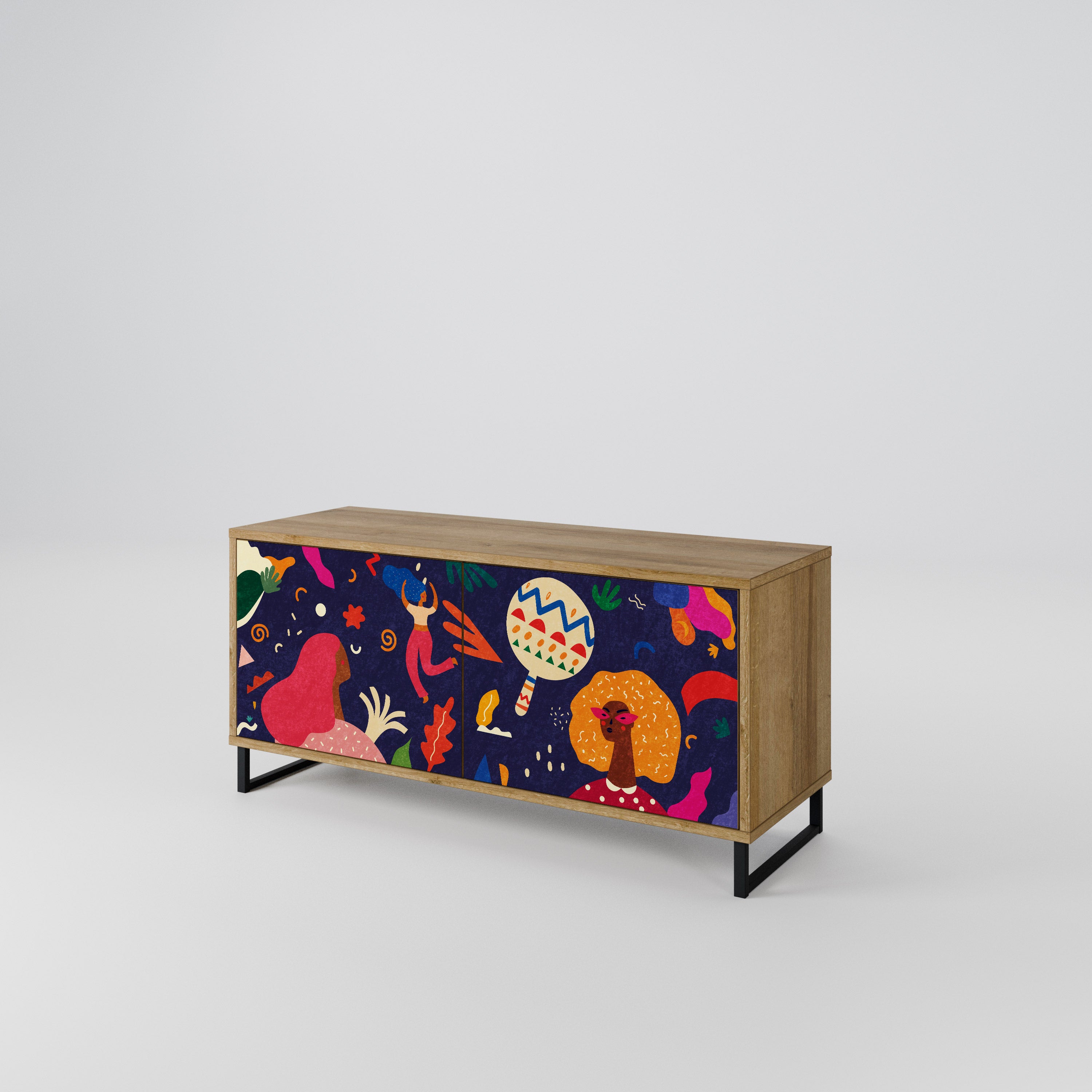 FESTIVE PLEASURES Compact 2-Door TV Cabinet