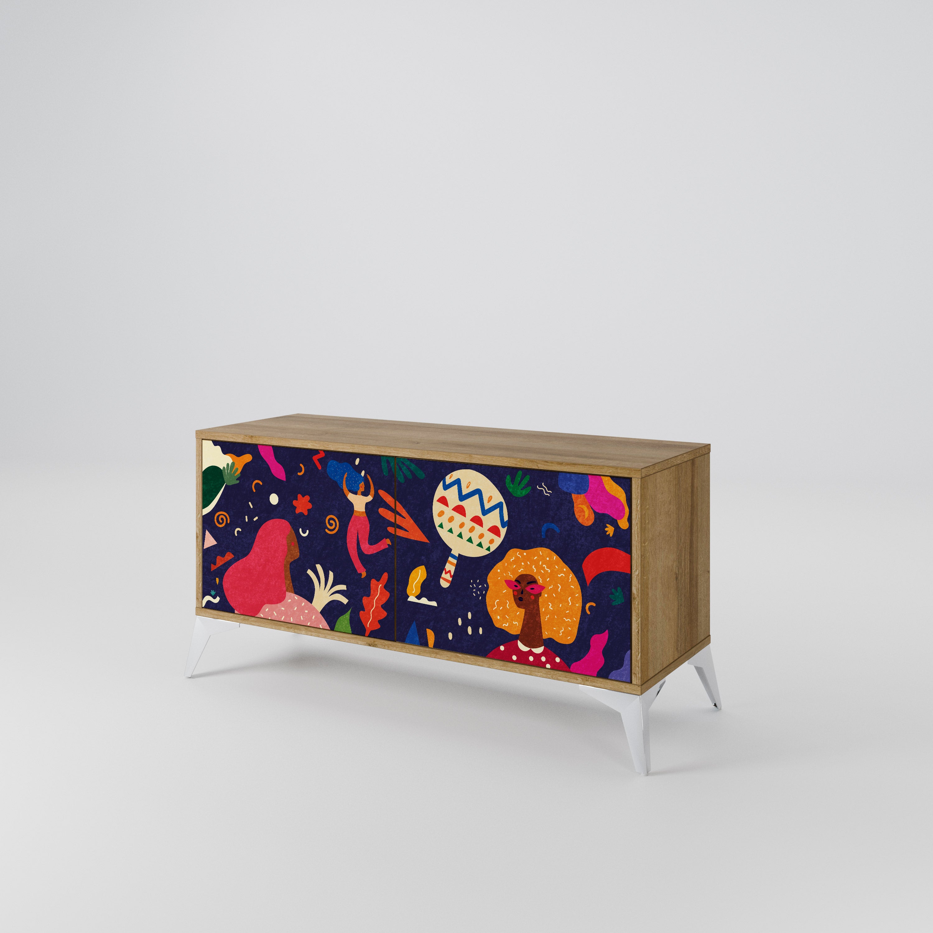 FESTIVE PLEASURES Compact 2-Door TV Cabinet