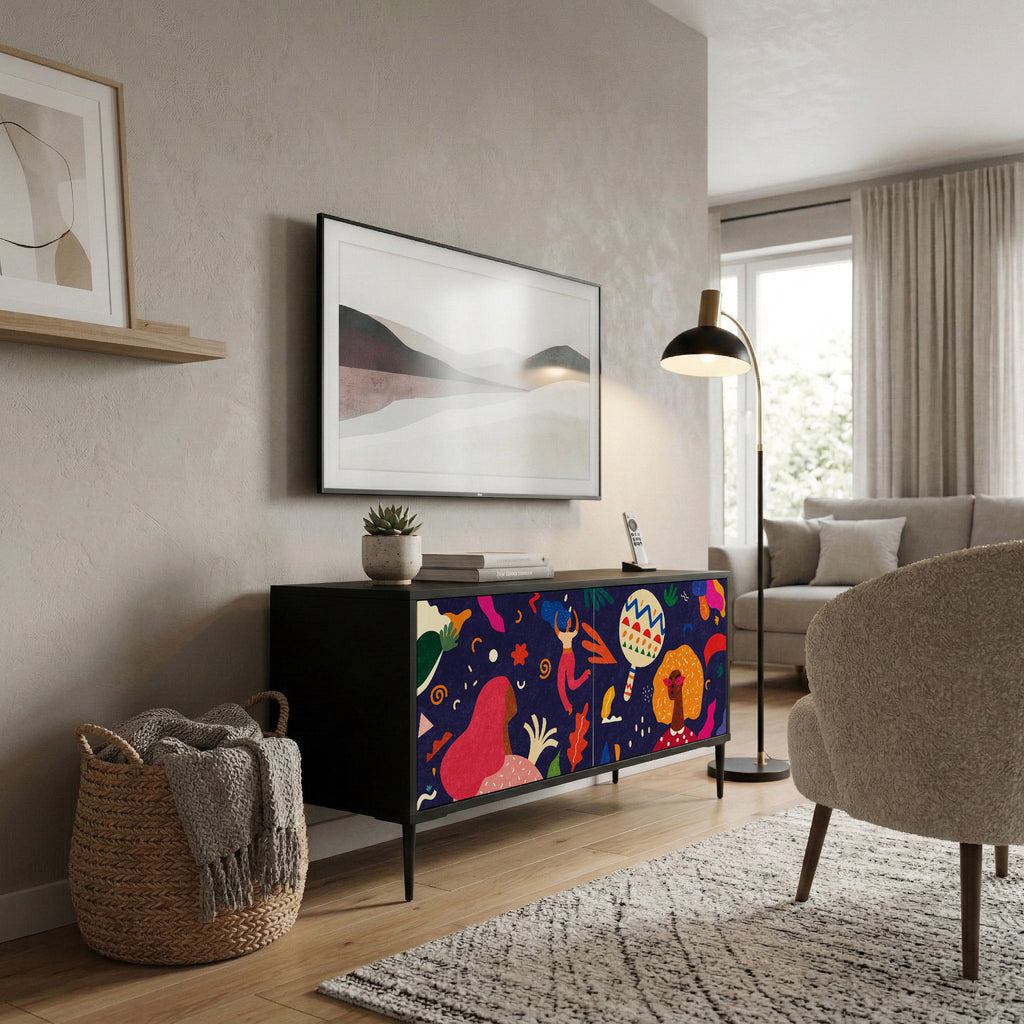 FESTIVE PLEASURES Kompaktní dvoudveřový TV stolek