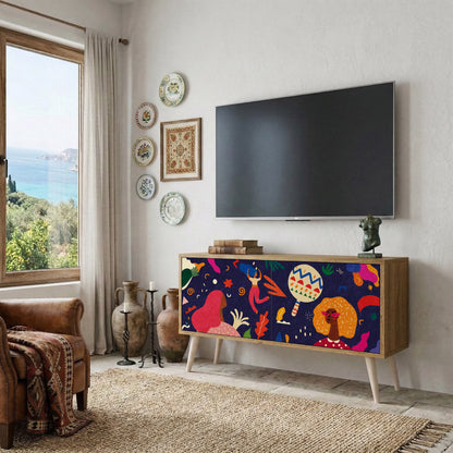 FESTIVE PLEASURES Kompaktní dvoudveřový TV stolek