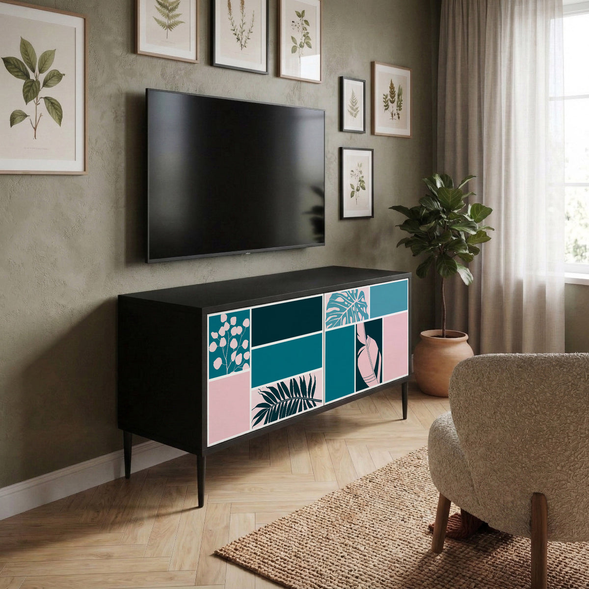 COMBINATION OF SHAPES Kompaktní dvoudveřový TV stolek