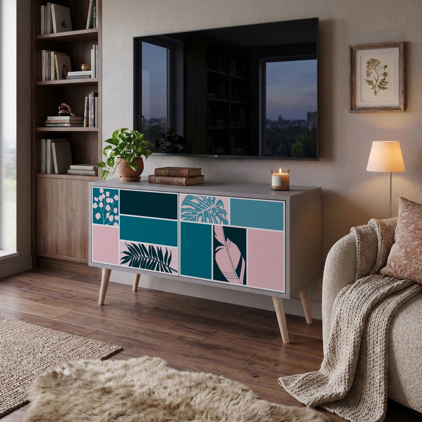 COMBINATION OF SHAPES Kompaktní dvoudveřový TV stolek