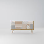 TROPICAL SHAPES Kompaktní dvoudveřový TV stolek