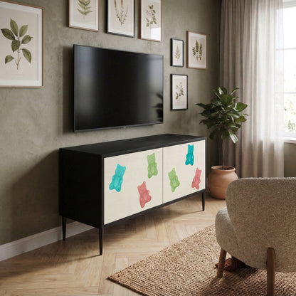 GUMMY BEARS Kompaktní dvoudveřový TV stolek