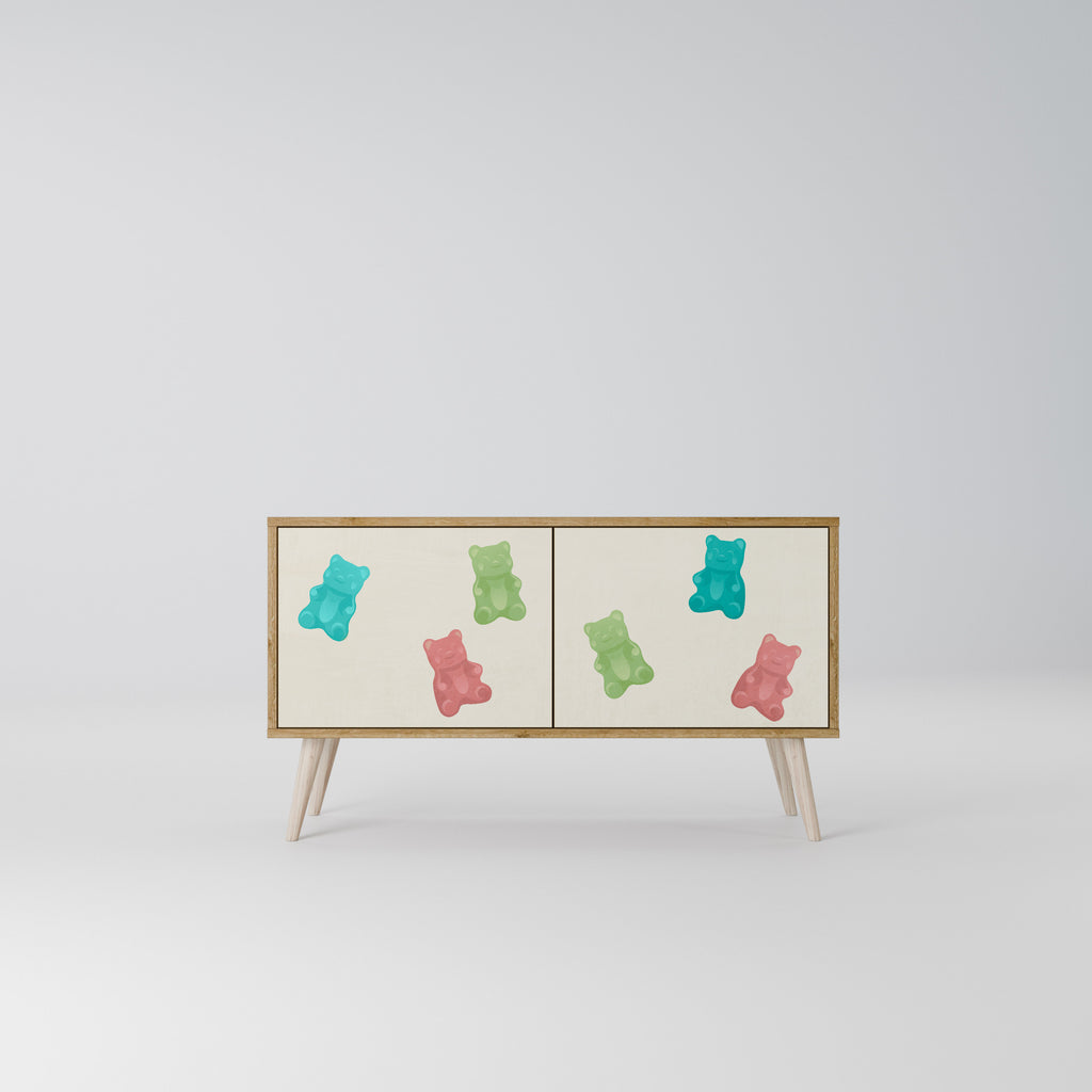 GUMMY BEARS Kompaktní dvoudveřový TV stolek