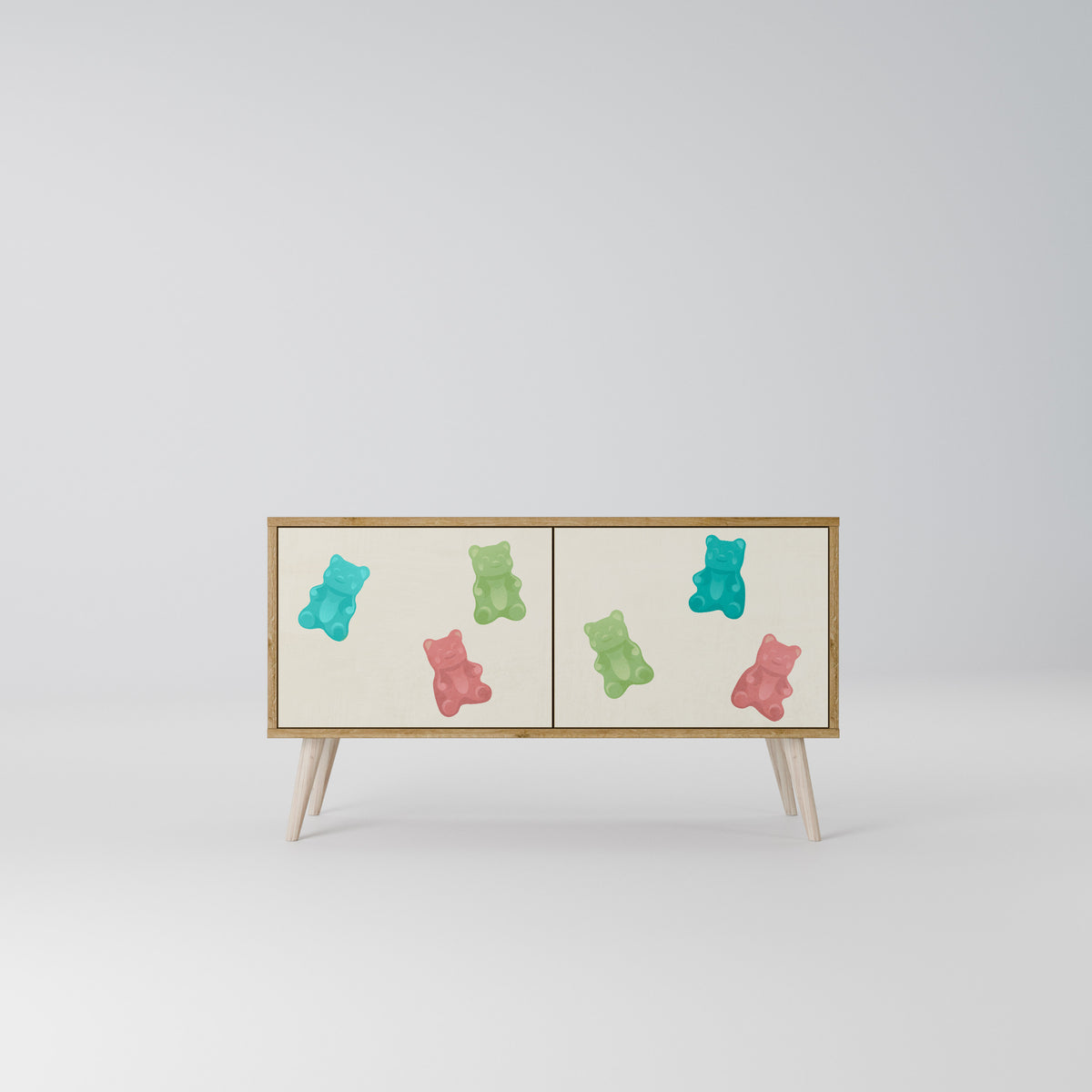 GUMMY BEARS Kompaktní dvoudveřový TV stolek