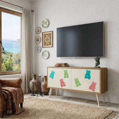 GUMMY BEARS Kompaktní dvoudveřový TV stolek