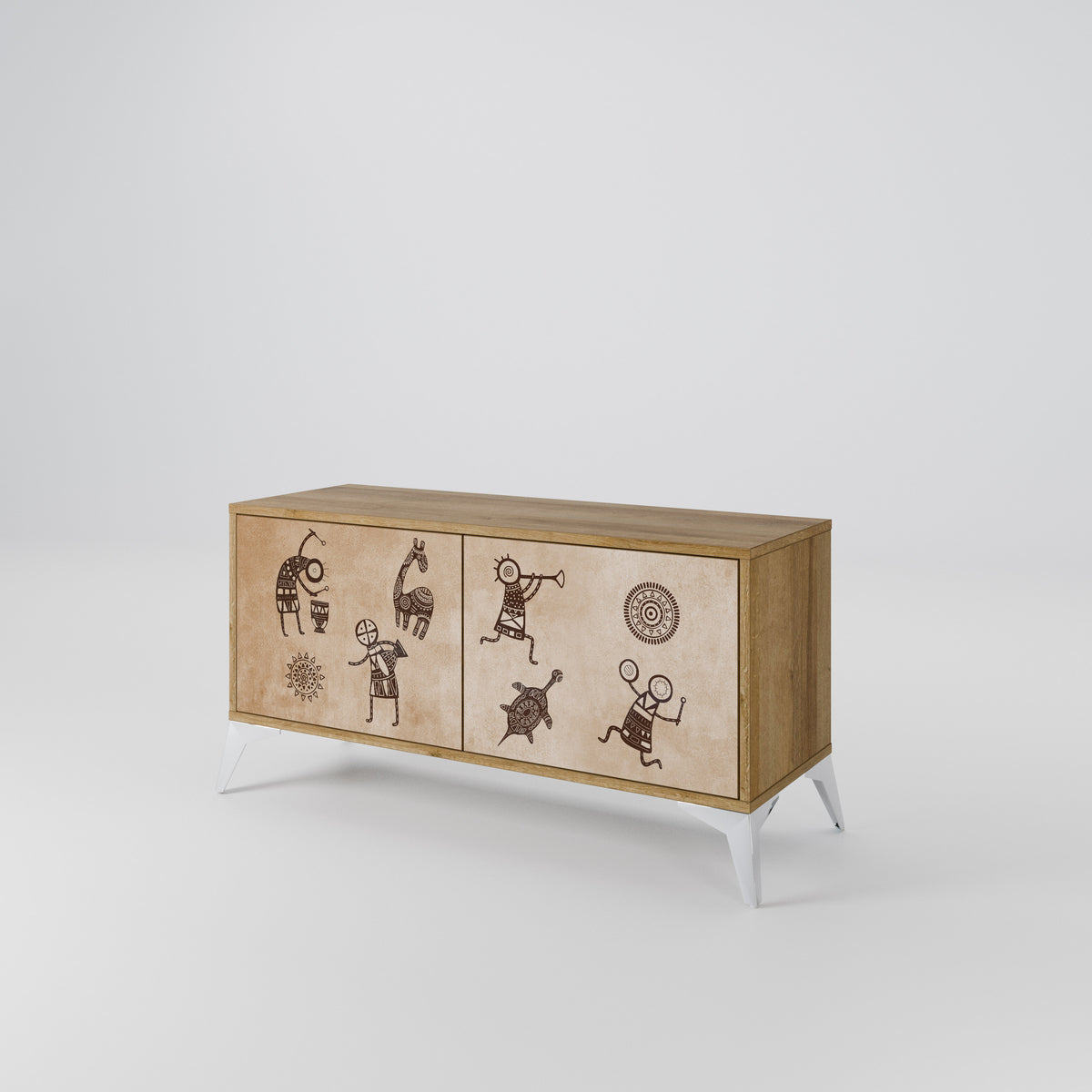 AFRICAN STYLE Kompaktní dvoudveřový TV stolek