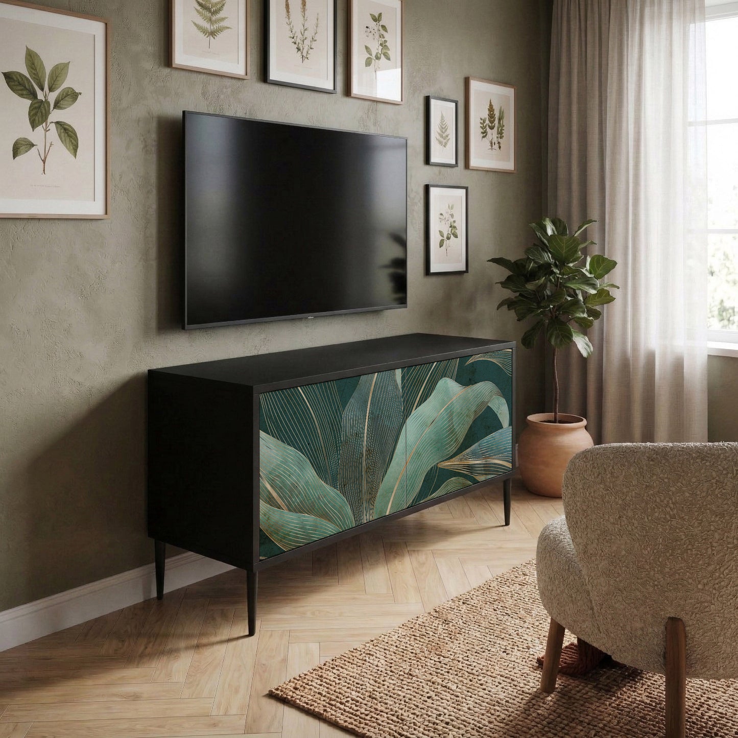 ROYAL GREEN Kompaktní dvoudveřový TV stolek