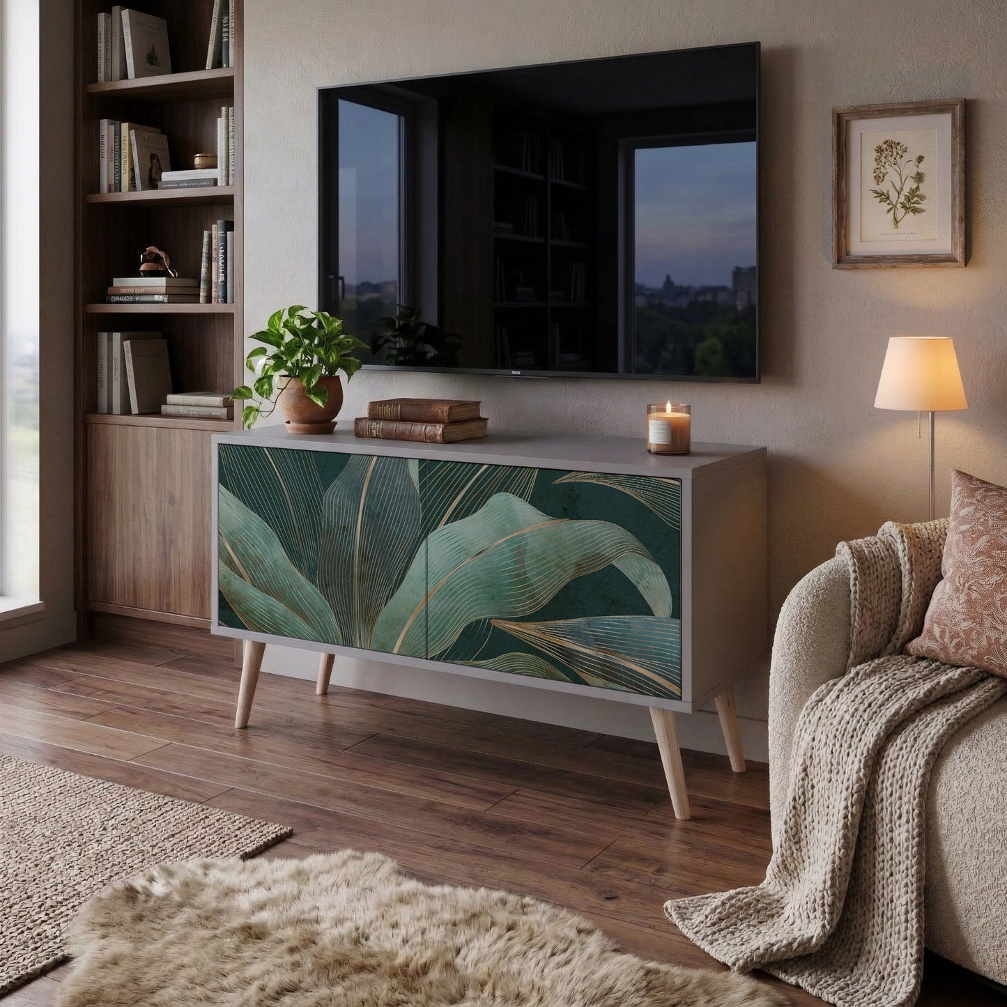 ROYAL GREEN Kompaktní dvoudveřový TV stolek