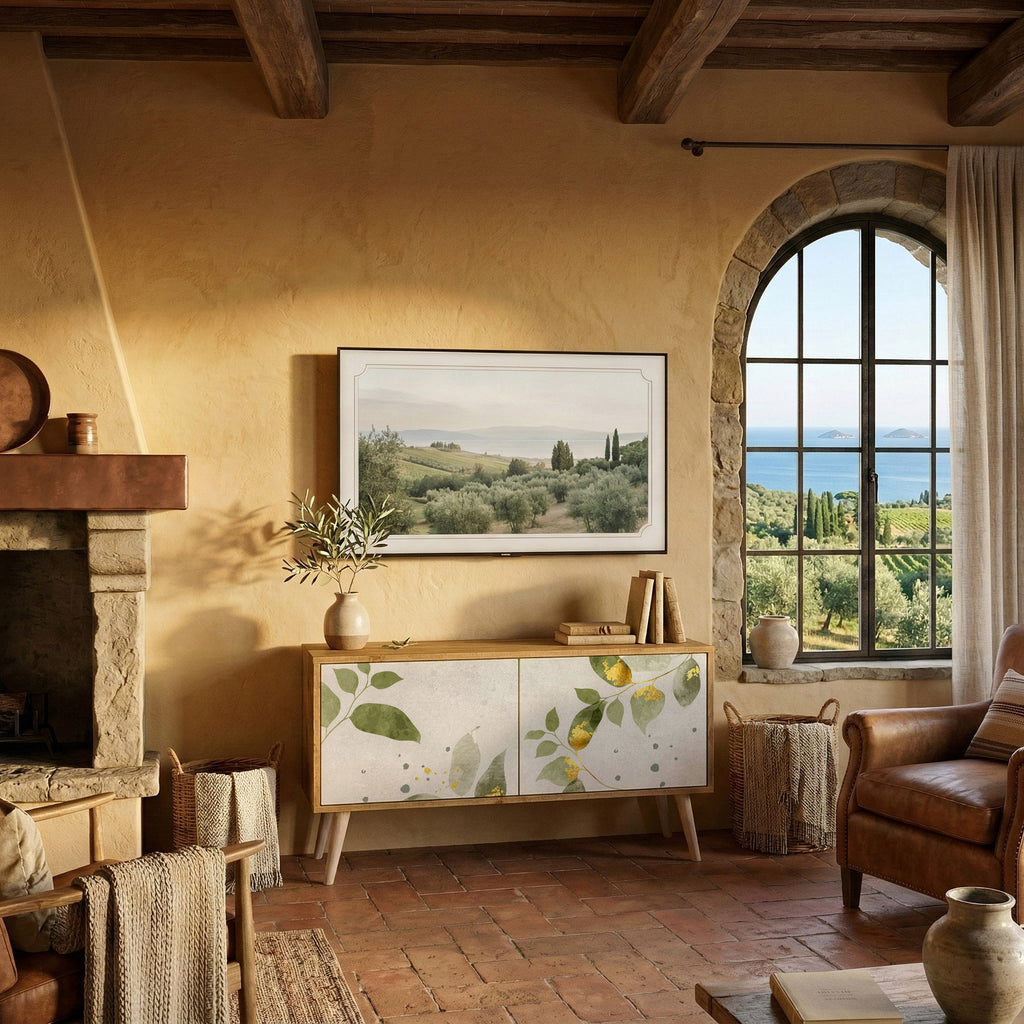 ELEGANT BOTANICS Kompaktní dvoudveřový TV stolek