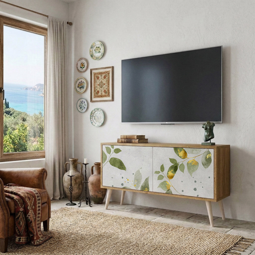 ELEGANT BOTANICS Kompaktní dvoudveřový TV stolek