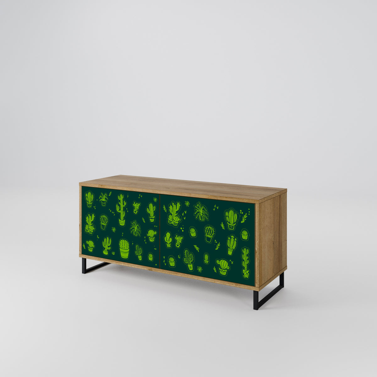 DESERT GREEN Kompaktní dvoudveřový TV stolek