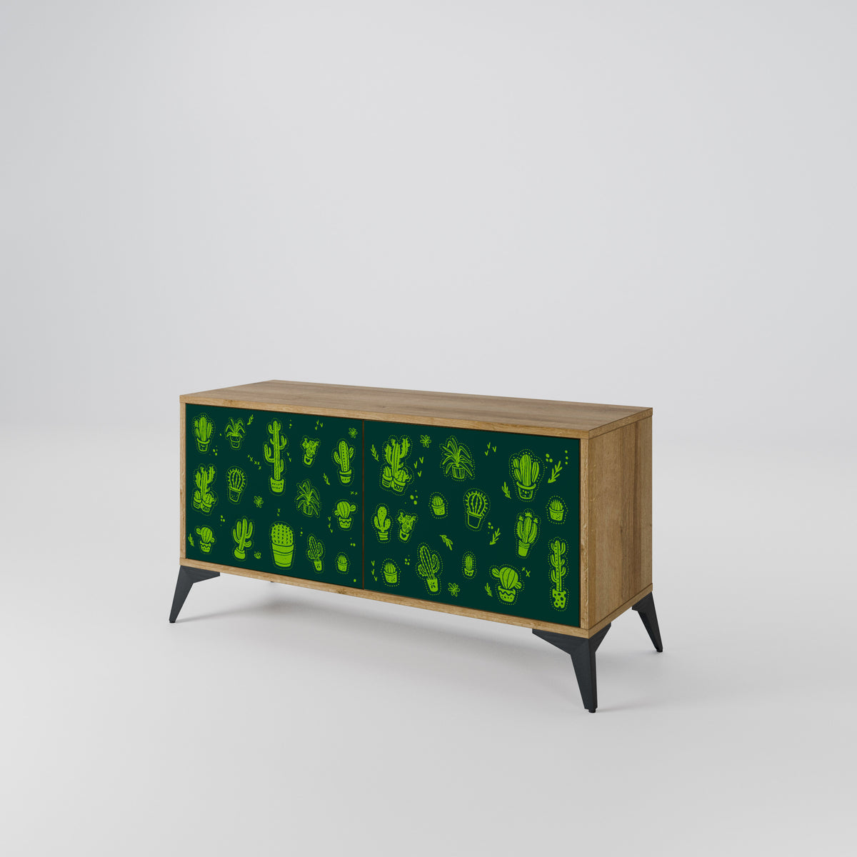 DESERT GREEN Kompaktní dvoudveřový TV stolek