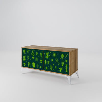 DESERT GREEN Kompaktní dvoudveřový TV stolek