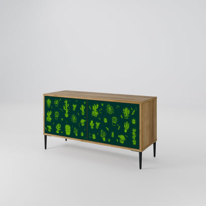 DESERT GREEN Kompaktní dvoudveřový TV stolek