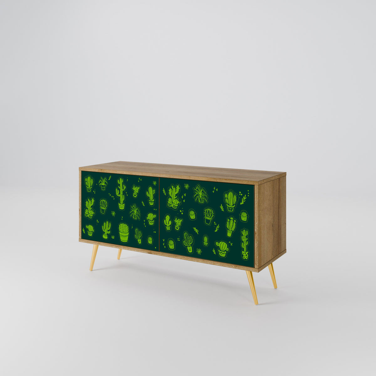 DESERT GREEN Kompaktní dvoudveřový TV stolek