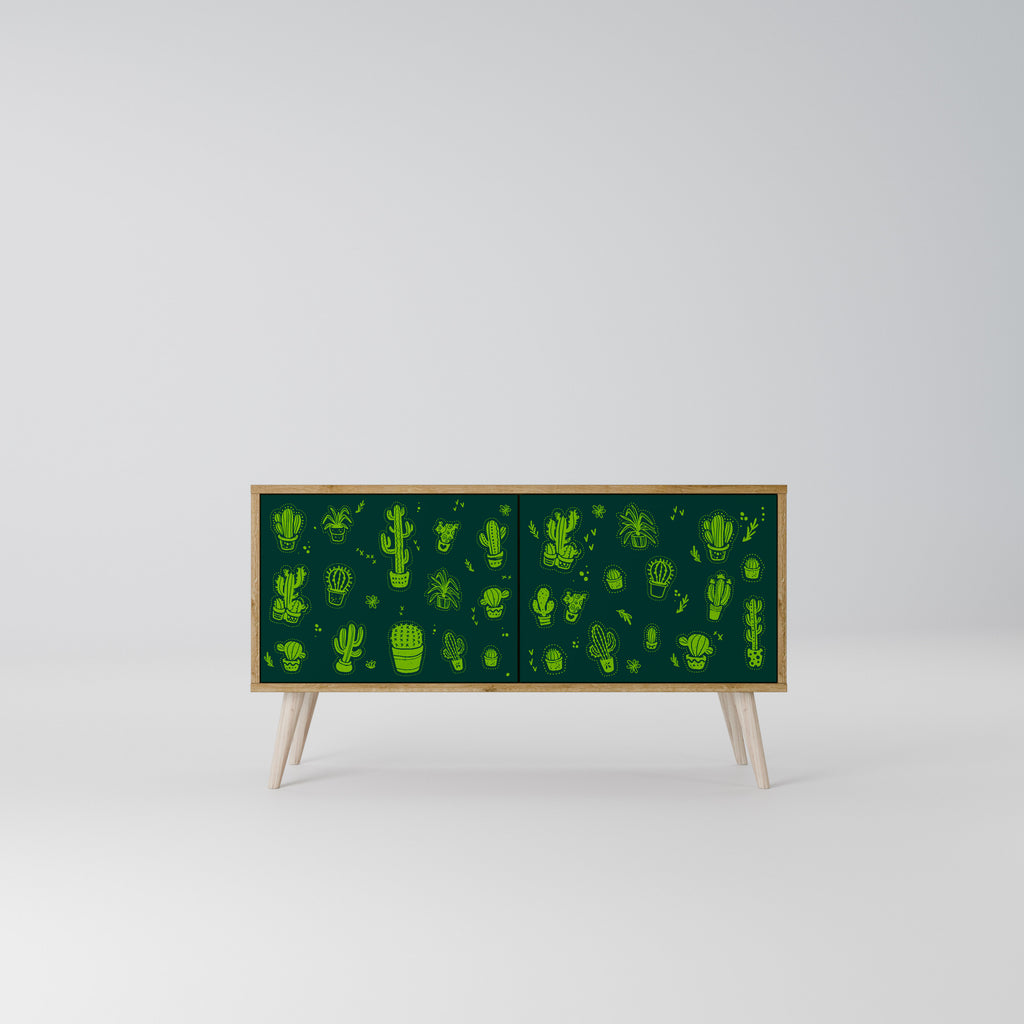 DESERT GREEN Kompaktní dvoudveřový TV stolek