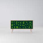 DESERT GREEN Kompaktní dvoudveřový TV stolek