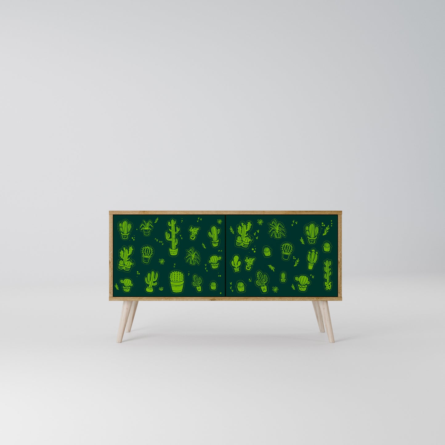 DESERT GREEN Kompaktní dvoudveřový TV stolek