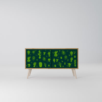 DESERT GREEN Kompaktní dvoudveřový TV stolek