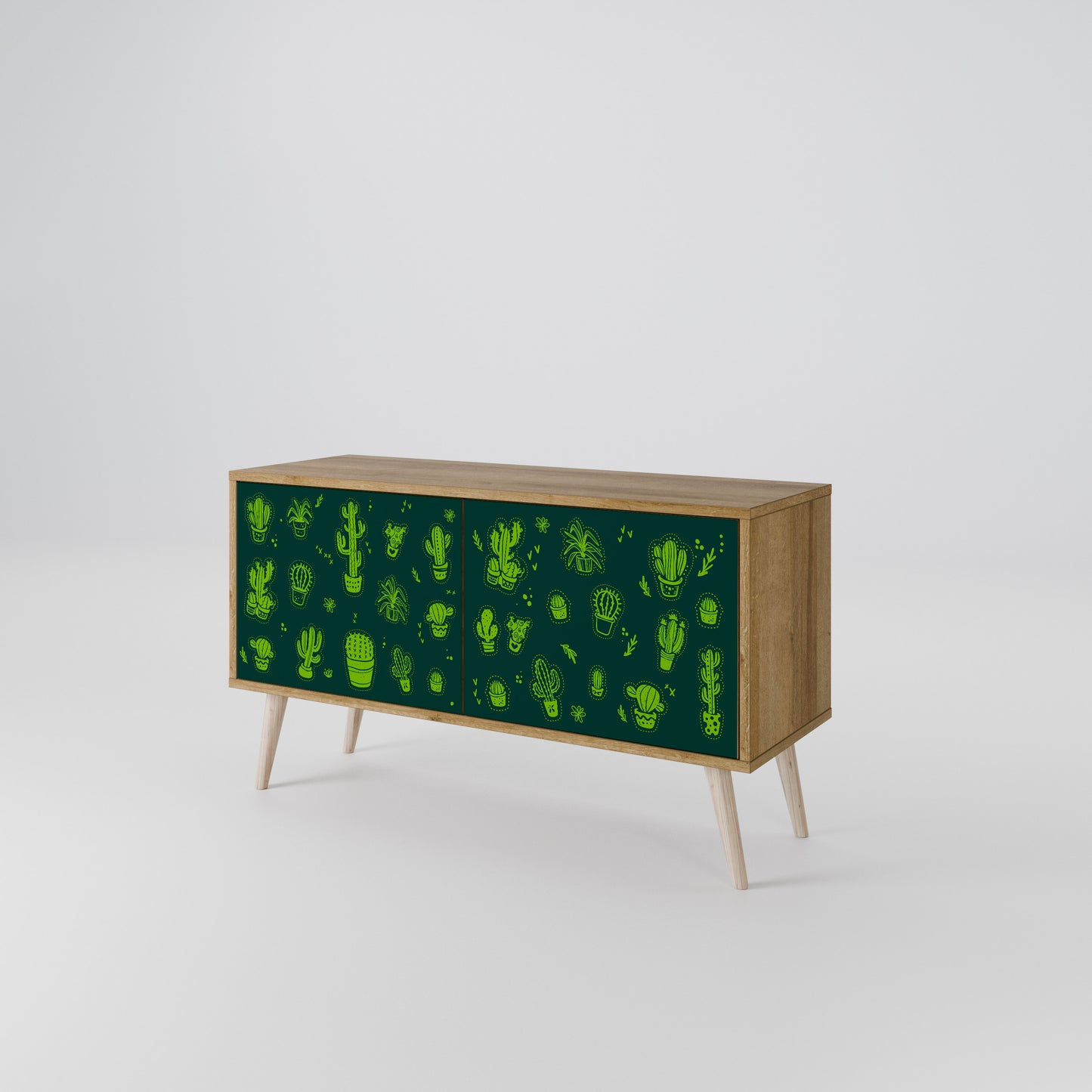 DESERT GREEN Kompaktní dvoudveřový TV stolek