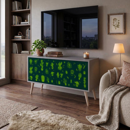 DESERT GREEN Kompaktní dvoudveřový TV stolek