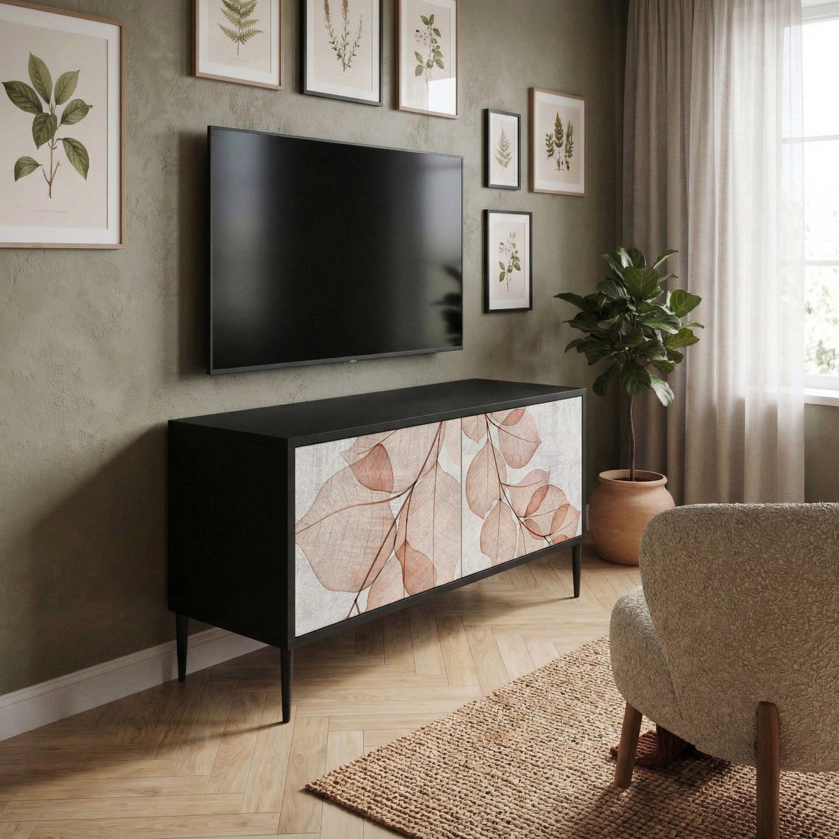 AUTUMN FRAGILITY Kompaktní dvoudveřový TV stolek