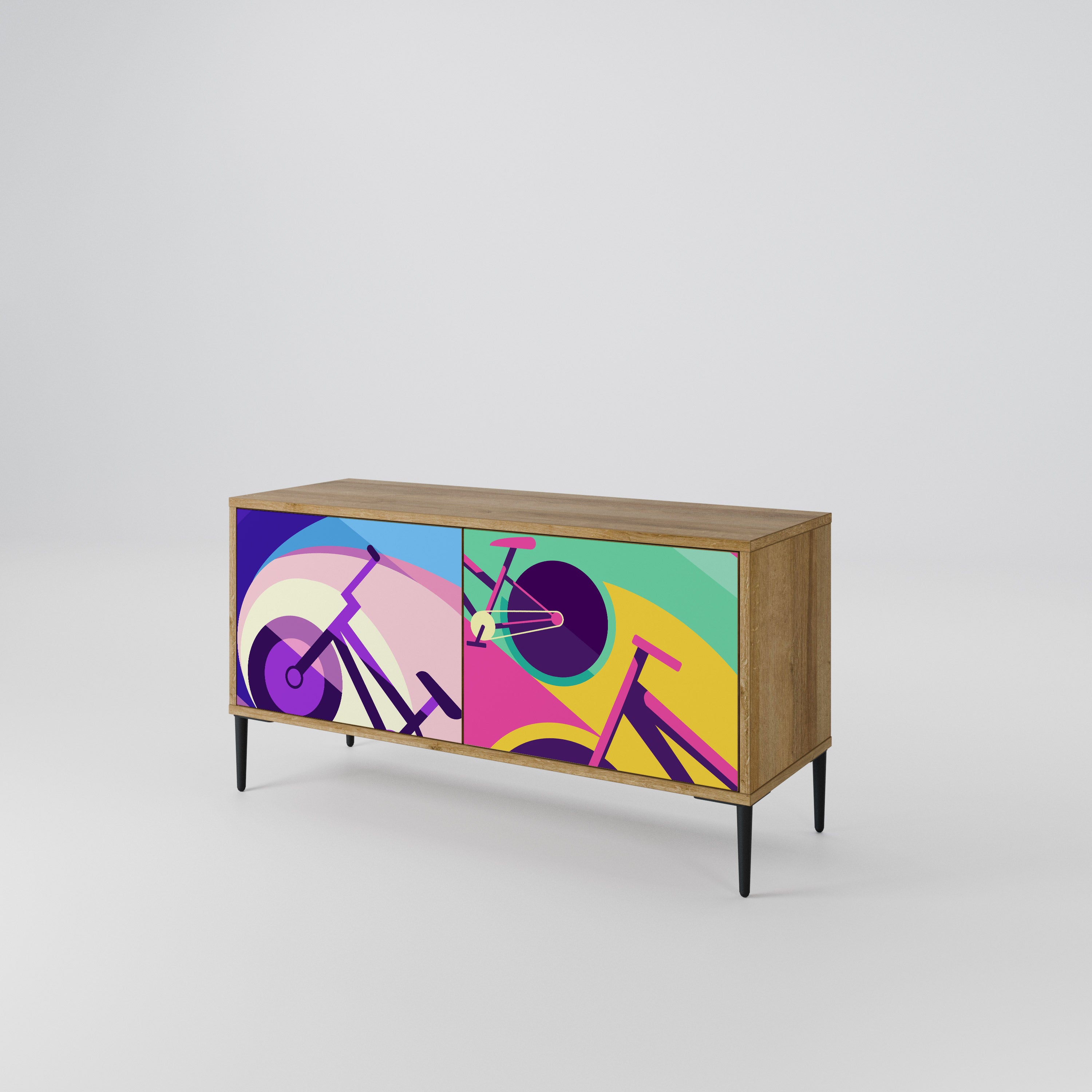 BIKE DREAMS Compact 2-Door TV Cabinet