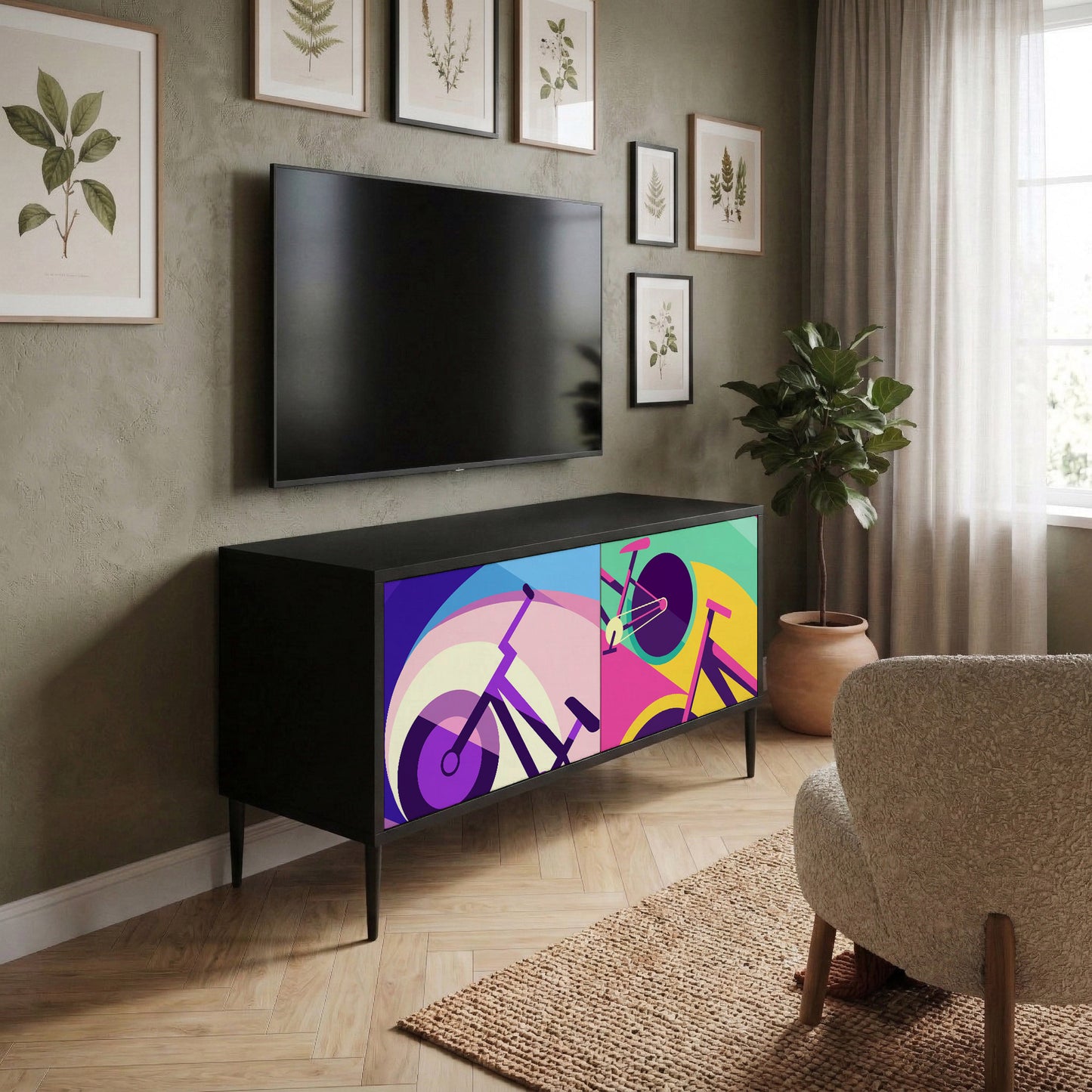 BIKE DREAMS Kompaktní dvoudveřový TV stolek