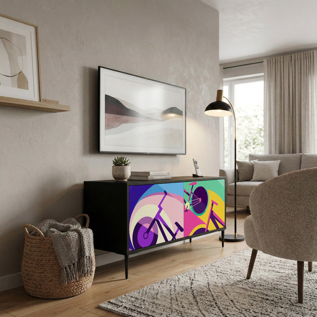 BIKE DREAMS Kompaktní dvoudveřový TV stolek