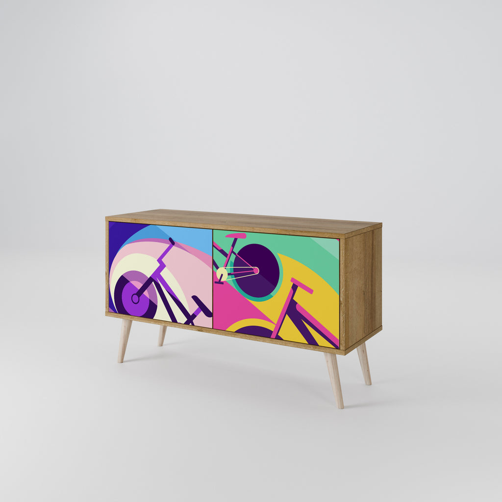 BIKE DREAMS Compact 2-Door TV Cabinet