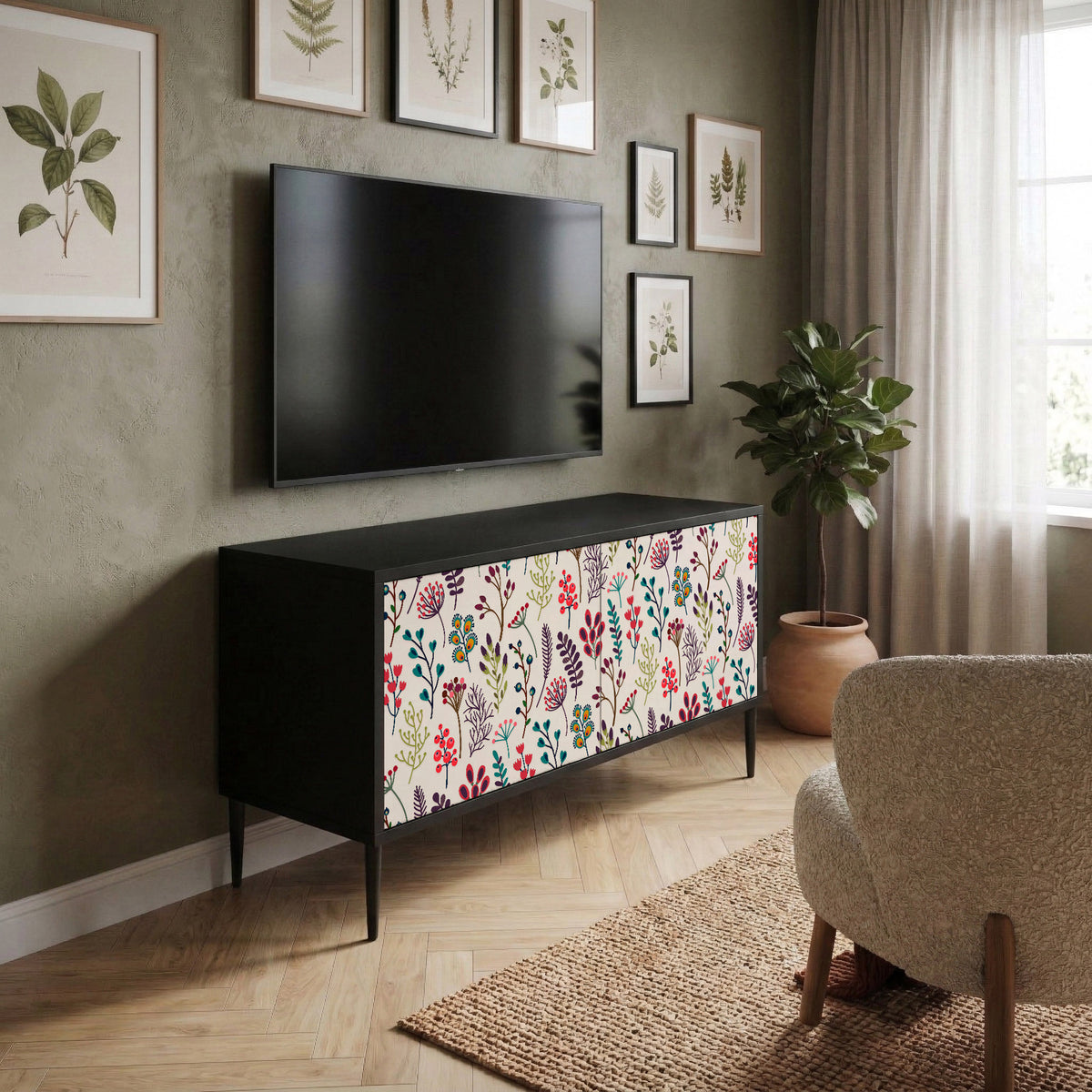 AUTUMN SUNDRIES Kompaktní dvoudveřový TV stolek