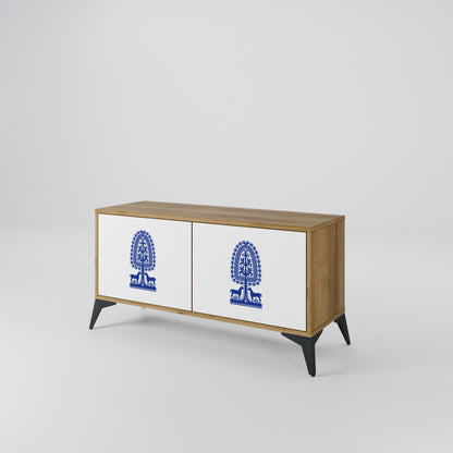 POLISH FOLK ART Kompaktní dvoudveřový TV stolek