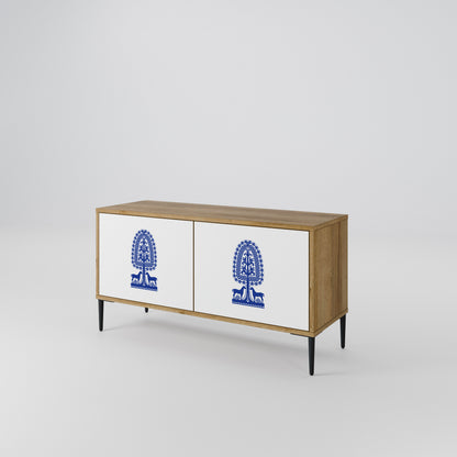 POLISH FOLK ART Kompaktní dvoudveřový TV stolek