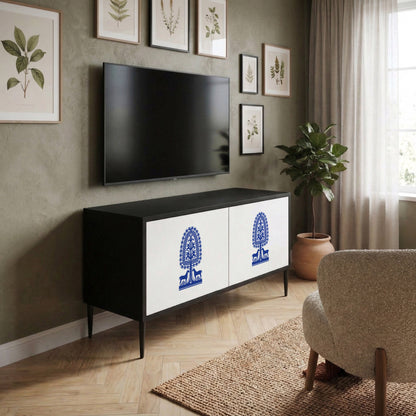 POLISH FOLK ART Kompaktní dvoudveřový TV stolek