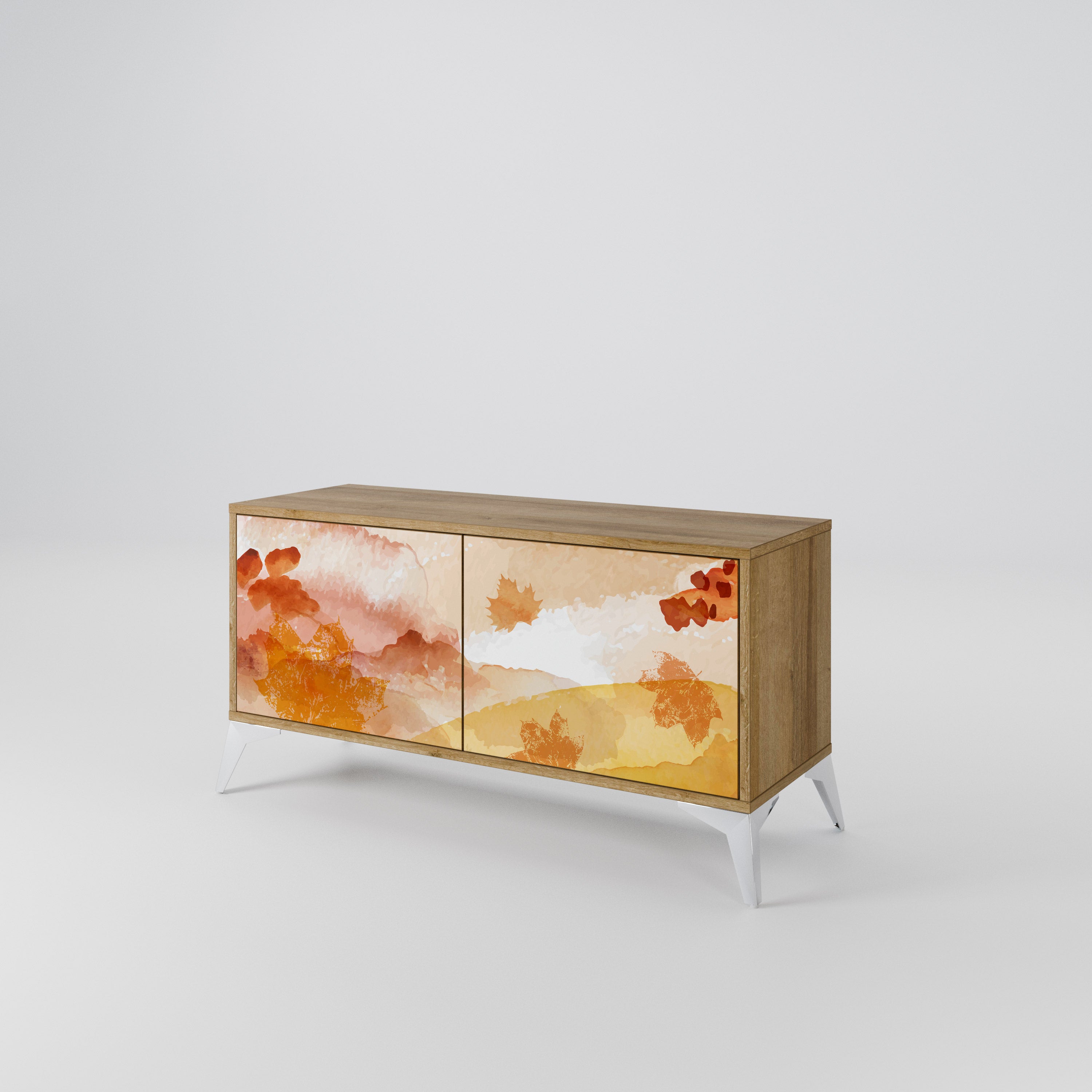 TRACES OF AUTUMN Compact 2-Door TV Cabinet