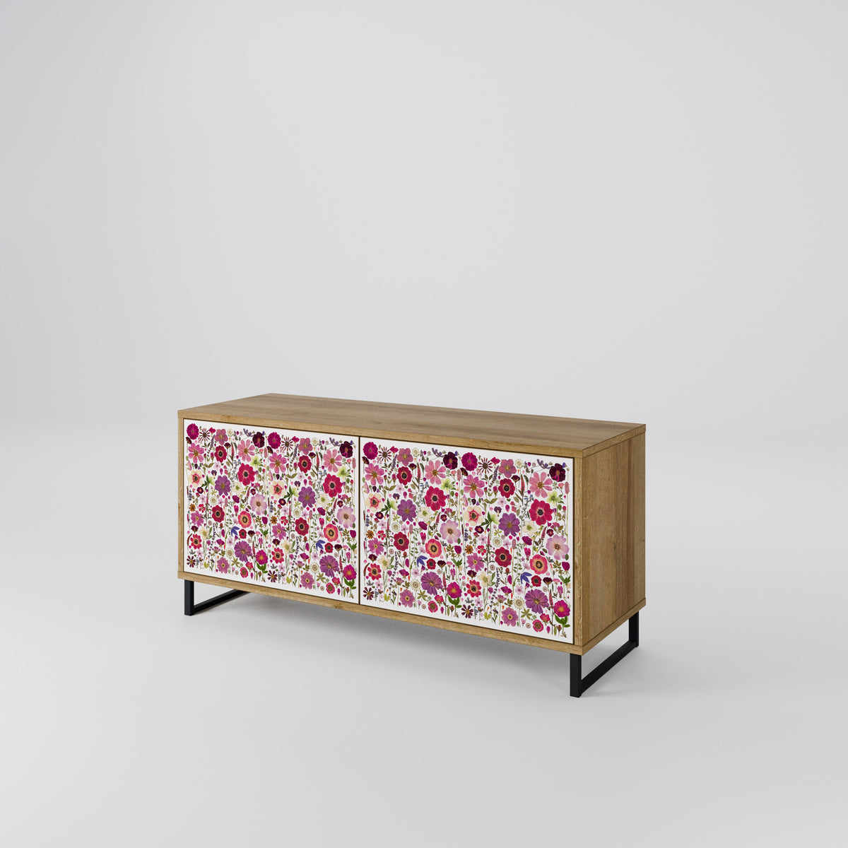 PETAL GARDEN Kompaktní dvoudveřový TV stolek