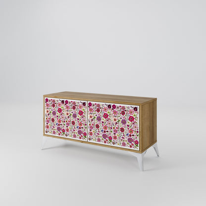 PETAL GARDEN Kompaktní dvoudveřový TV stolek