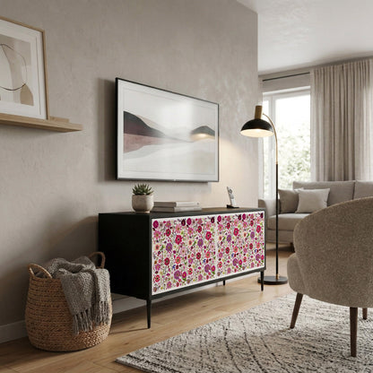 PETAL GARDEN Kompaktní dvoudveřový TV stolek