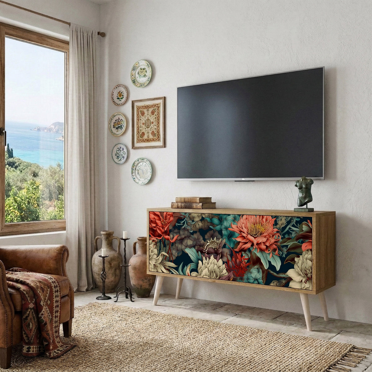 SPROUTING GRACE Kompaktní dvoudveřový TV stolek