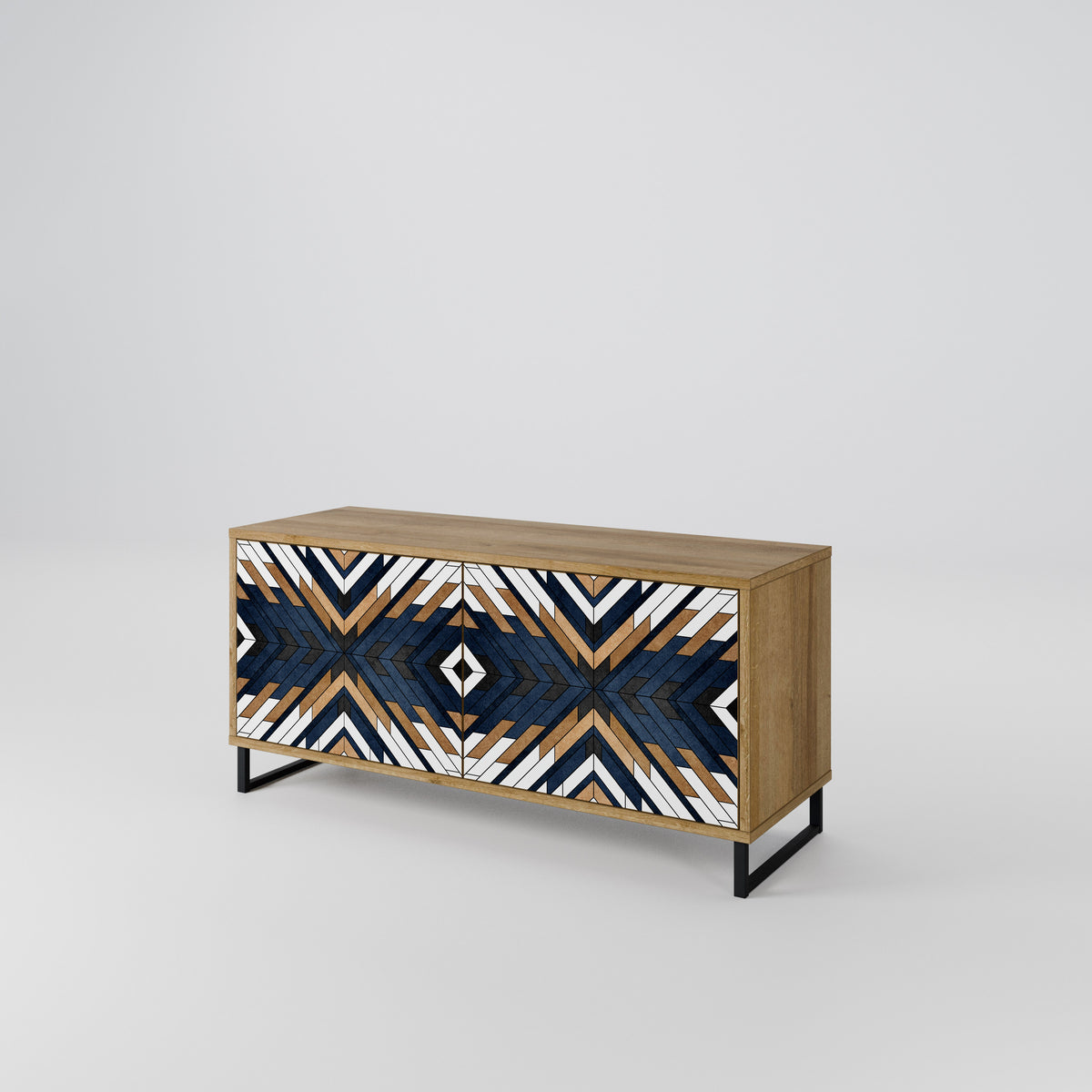 ARTFUL GEOMETRY Kompaktní dvoudveřový TV stolek