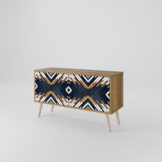 ARTFUL GEOMETRY Kompaktní dvoudveřový TV stolek