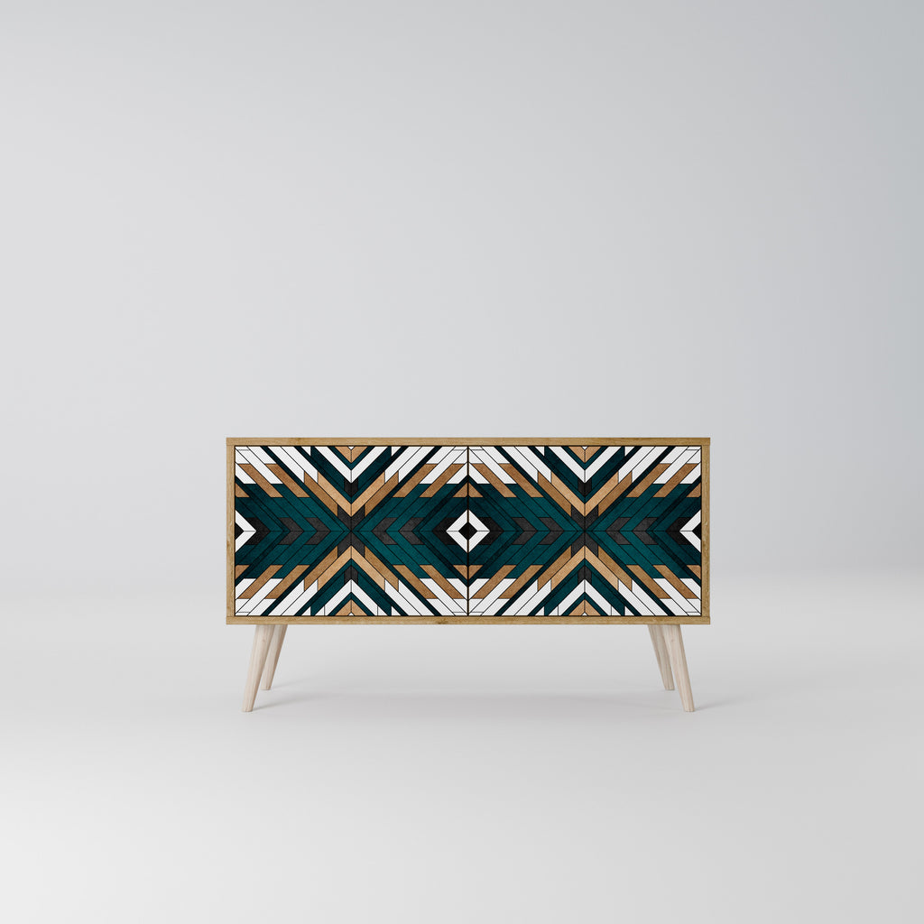 ARTISTIC GEOMETRY Kompaktní dvoudveřový TV stolek