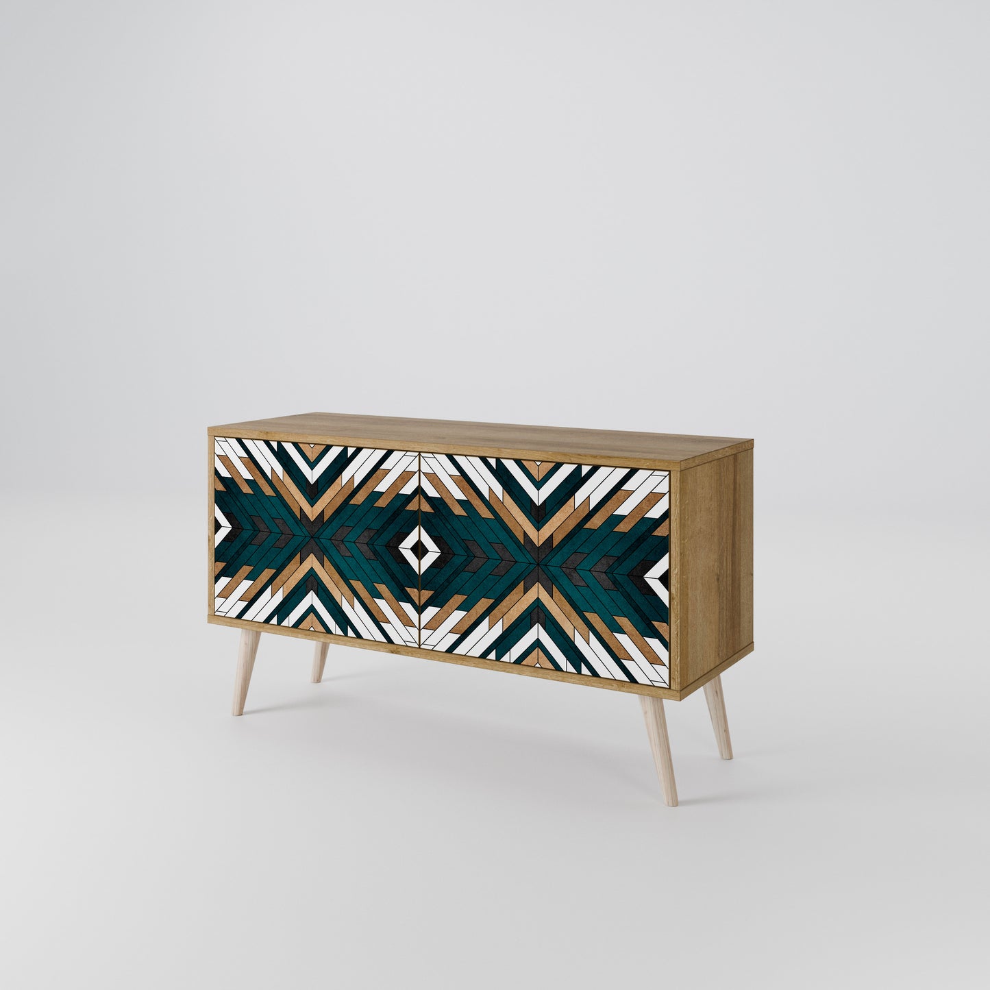 ARTISTIC GEOMETRY Kompaktní dvoudveřový TV stolek