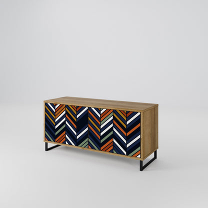 VIBRANT PATCHWORK Kompaktní dvoudveřový TV stolek