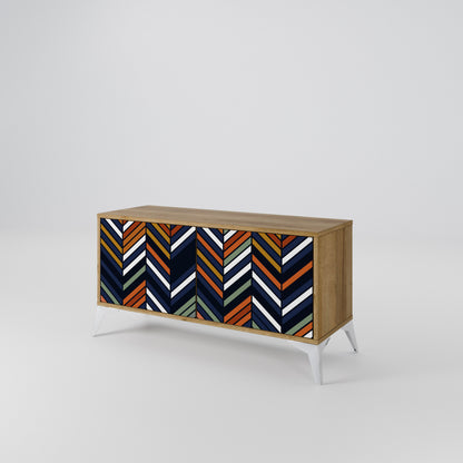 VIBRANT PATCHWORK Kompaktní dvoudveřový TV stolek