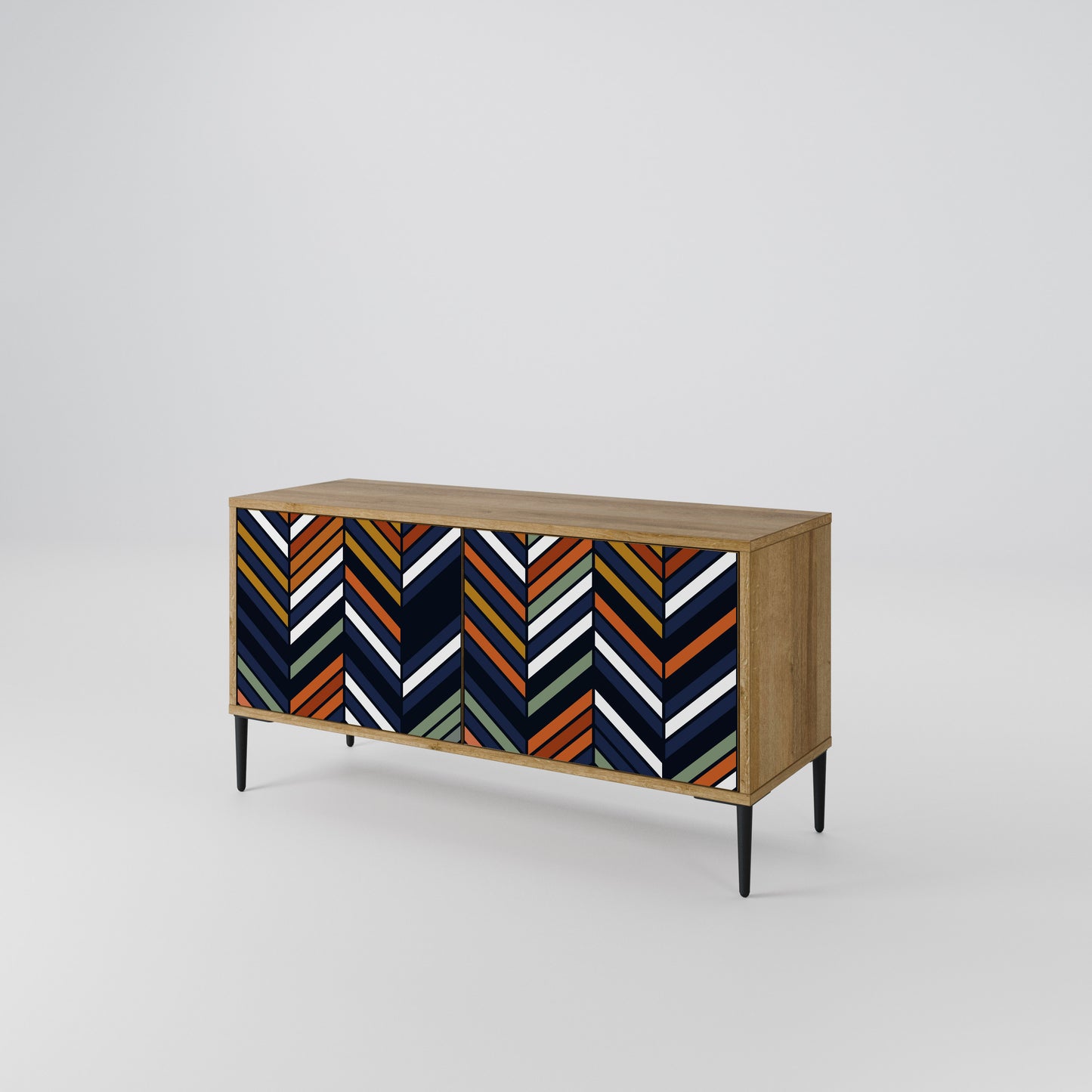 VIBRANT PATCHWORK Kompaktní dvoudveřový TV stolek